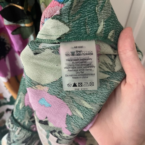 Anthropologie Plenty by Tracy Reese Daphne Wrap Dress Floral Print Midi - Picture 6 of 7